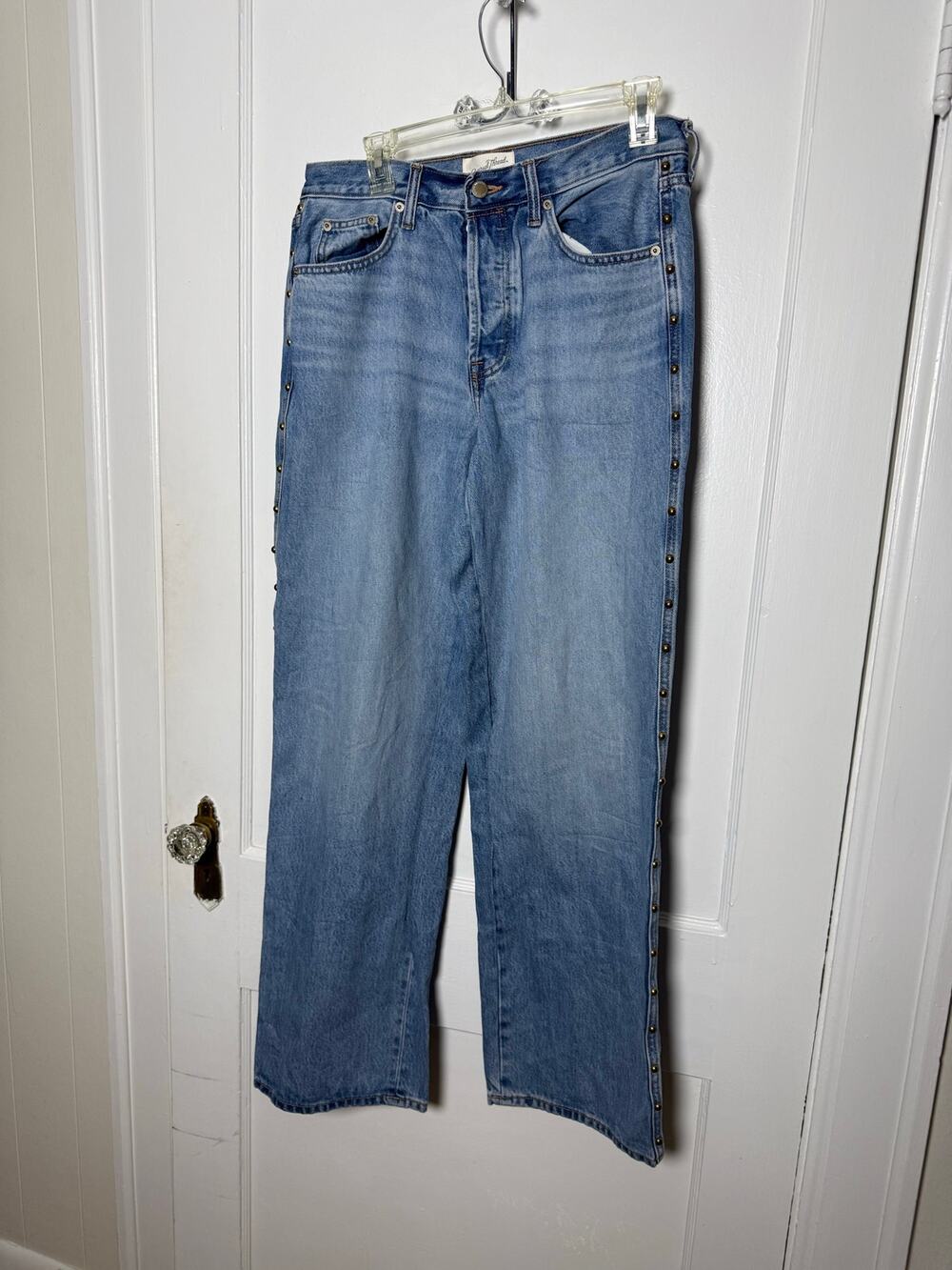 Universal Thread Mid Rise 90s Baggy Jeans 6 Studded Side Y2K Western Denim